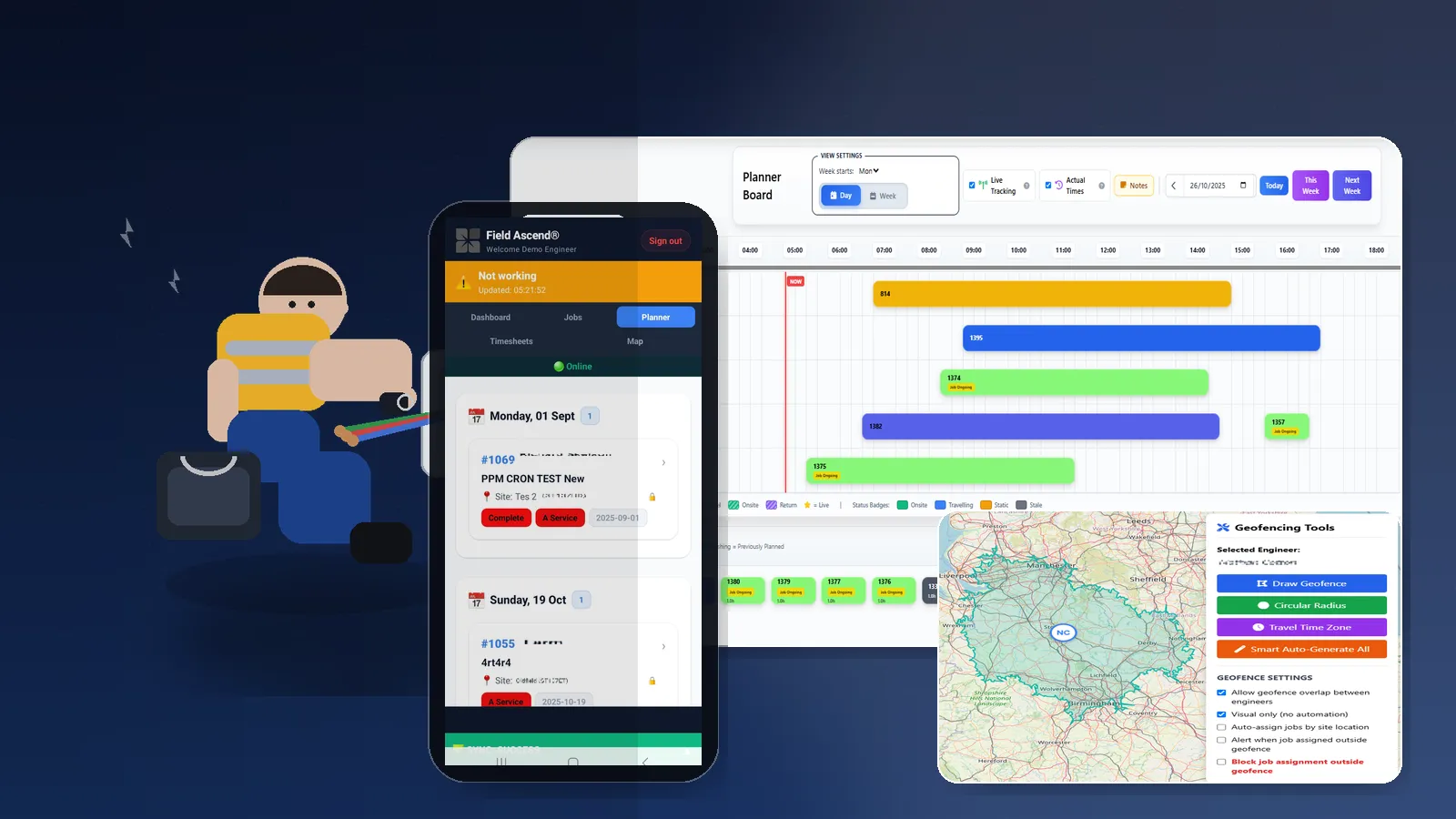 Electrical field service software UK - job management for electricians