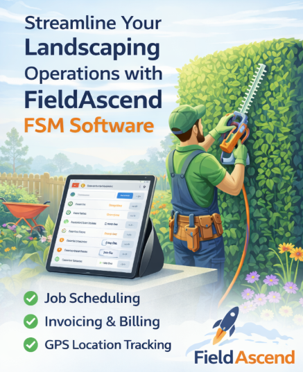 Landscaping job scheduling software showing crew assignments and site visits