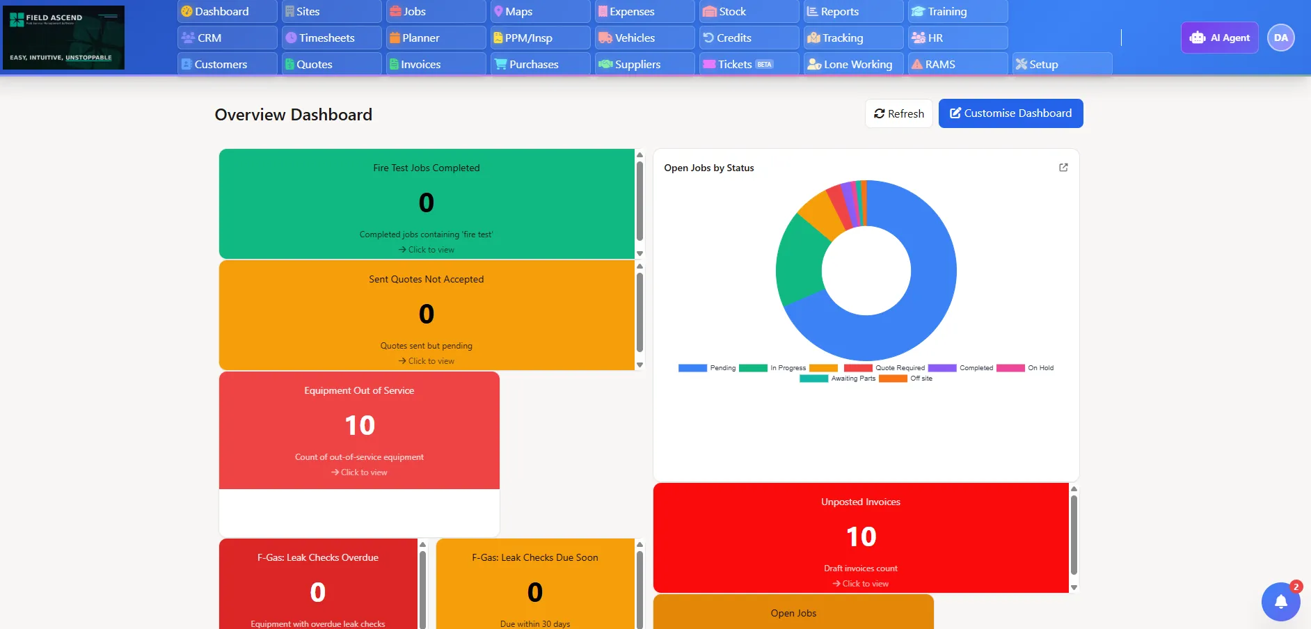 Mobile workforce management infographic showing office hub with engineer dispatch, real-time visibility and invoicing connected to field app with job updates, digital proof of work and offline capability